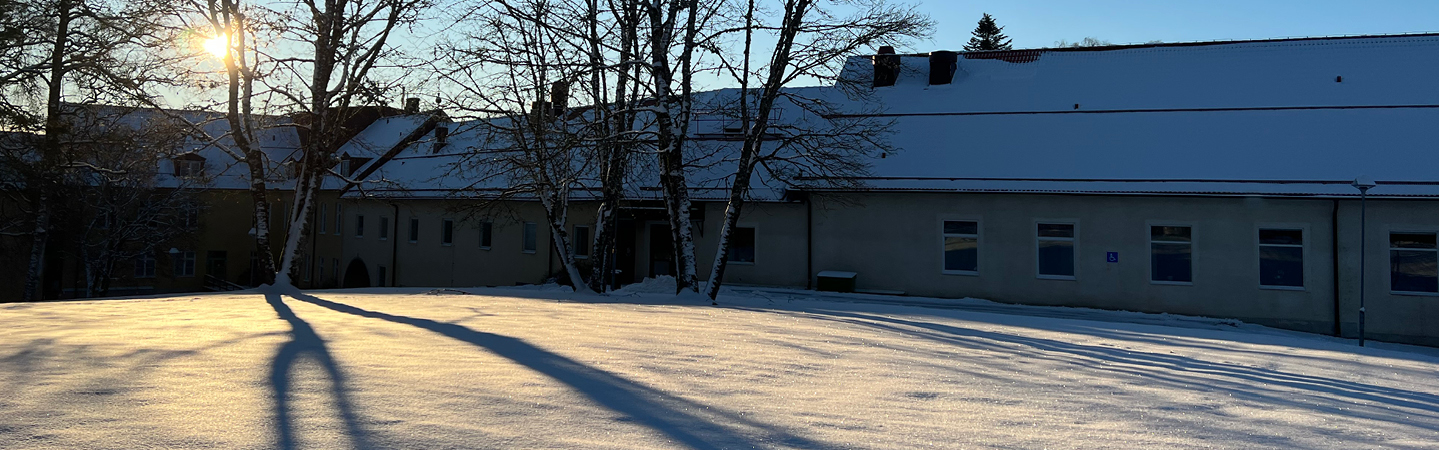 Campus Dalsland i blek vintersol Foto: Kristina Sandström